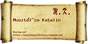 Musztács Katalin névjegykártya